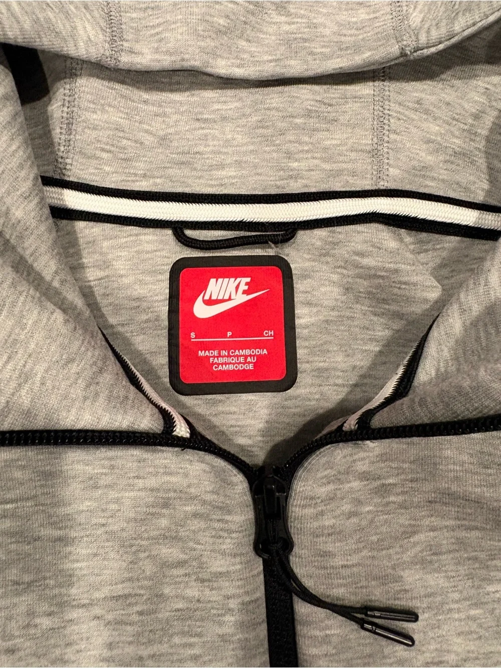 Nike Tech Fleece Full Zip Hoodie Gray Black Youth Small